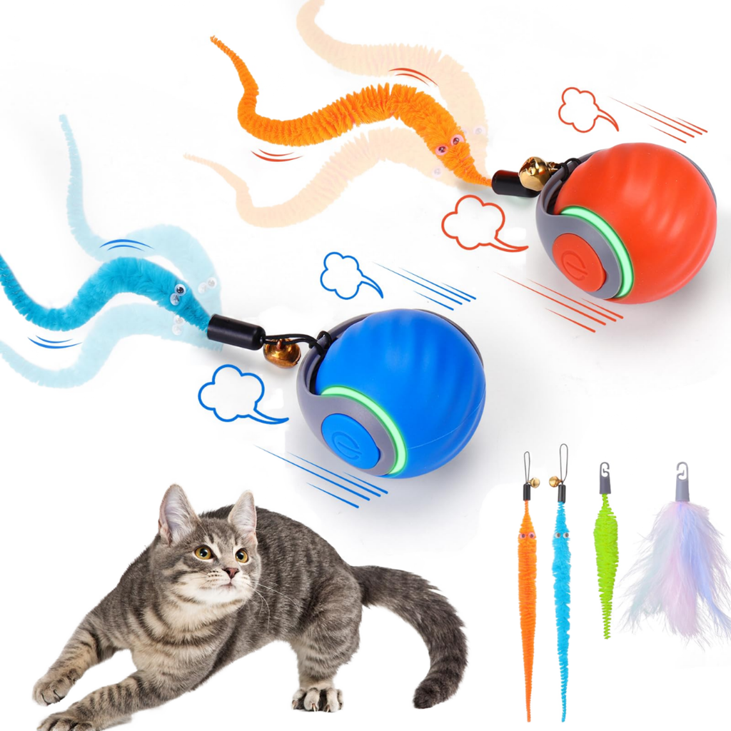 Giocattolo interattivo per Gatti,Palla Elettrica, Dotato di USB Ricaricabile